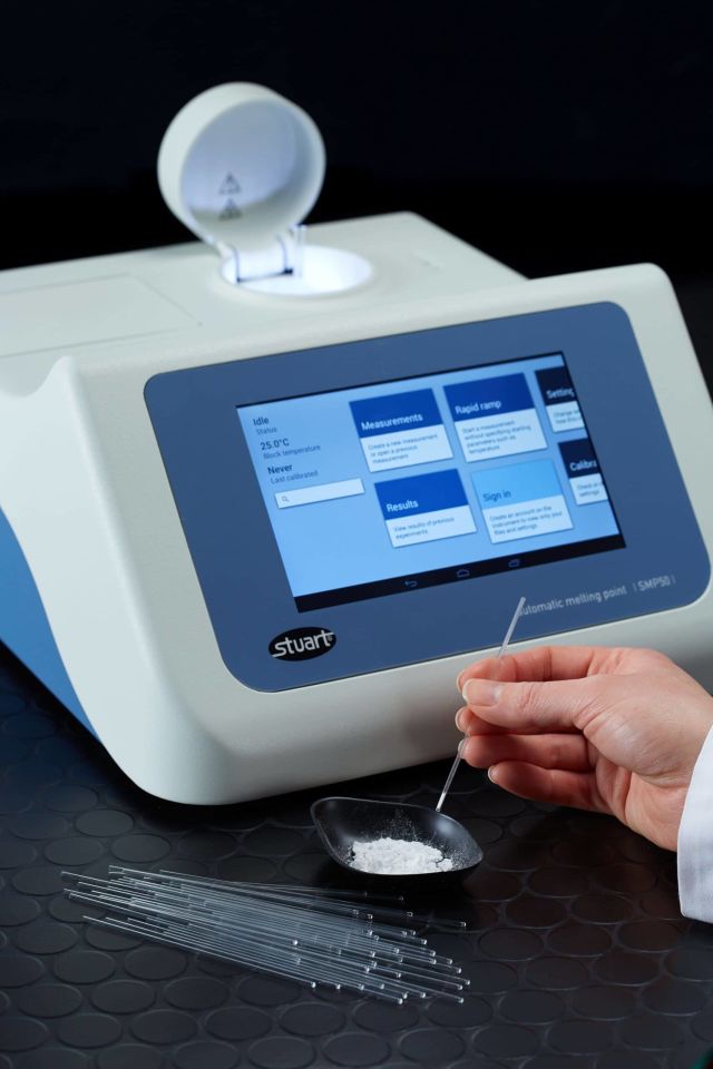 Cole Parmer (Stuart) MP-800D (SMP50) Model Otomatik Dijital Erime Noktası Tayin Cihazı, 400C Sıcaklık