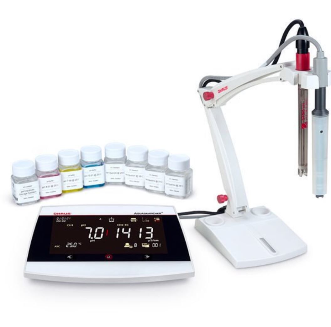 Ohaus AB33M1-F Masa Tipi Multiparametre Ölçer, -2.00 to 20.00 pH, 0.01 μS/cm to 500.0 mS/cm, -5.0 to 110.0°C