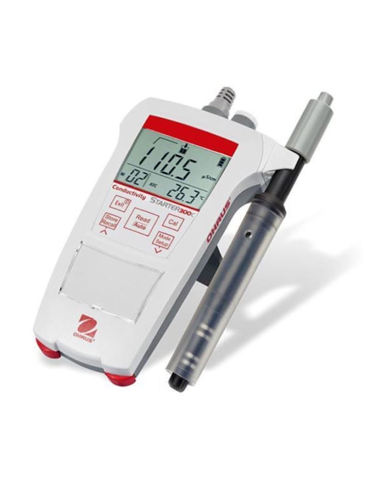 Ohaus Starter 300 ST300C-G Model Portatif İletkenlik Ölçer; 00.0 μS/cm – 199.9 mS/cm;  0 – 100°C;  0.1 mg/L – 199.9 g/L (TDS)