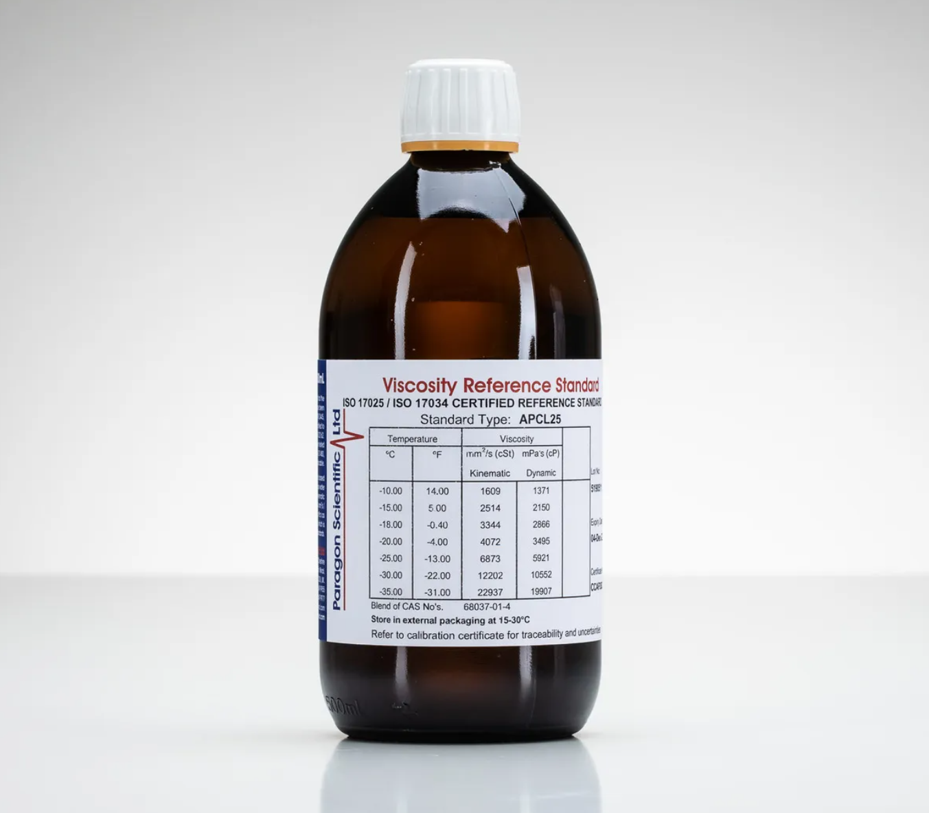 Anton Paar Düşük Sıcaklık Viskozite Standardı APCL25 CCS 500 ml - 19.907 mPa.s (-35 °C) ila 1.371 mPa.s (-10 °C) arası
