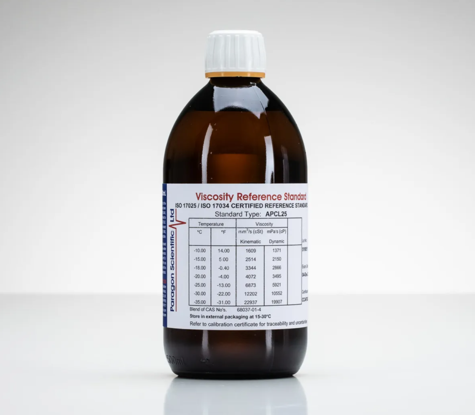 Anton Paar Düşük Sıcaklık Viskozite Standardı APCL25 CCS 500 ml - 19.907 mPa.s (-35 °C) ila 1.371 mPa.s (-10 °C) arası