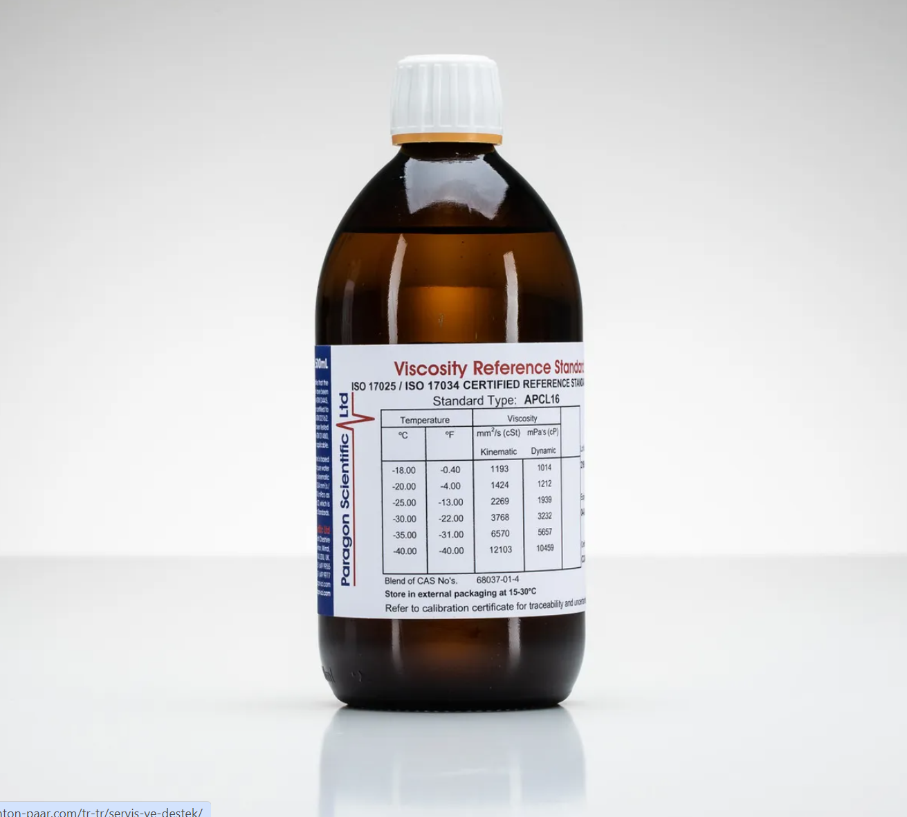 Anton Paar Düşük Sıcaklık Viskozite Standardı APCL16 CCS 500 ml - 10 459 mPa.s (-40 °C) ila 1 014 mPa.s (-18 °C) arası
