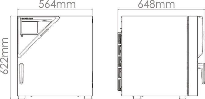 Binder M56 Model Basınçlı Isı Dolaşımlı ve Gelişmiş Program Fonksiyonlu Kurutma ve Isıtma Etüvü, 59 Litre, Ortam Sıcaklığı+23 - 300°C