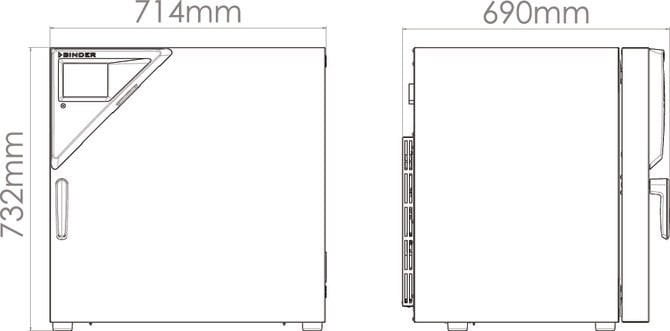 Binder M115 Model Basınçlı Isı Dolaşımlı ve Gelişmiş Program Fonksiyonlu Kurutma ve Isıtma Etüvü, 113 Litre, Ortam Sıcaklığı+23 - 300°C