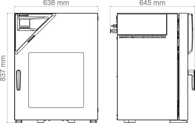 Binder VD56 Model Yanıcı Olmayan Solventler için Vakumlu Etüv, 55 Litre, Ortam Sıcaklığı+9 - 220°C