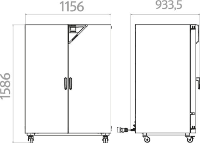 Binder BF720 Model Basınçlı Hava Dolaşımlı Standart İnkübatör, 734 Litre, Ortam Sıcaklığı+10-100°C
