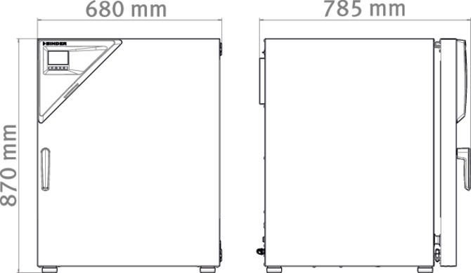 Binder CB-S 170 Model Sıcak Hava Sterilizasyonlu CO2 İnkübatörü, 170 Litre, Ortam Sıcaklığı+6-50°C