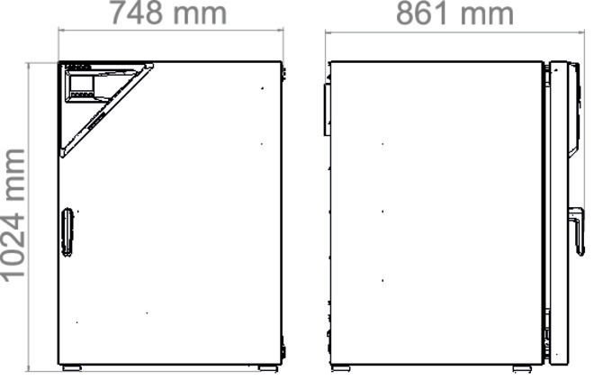 Binder CB-S 260 Model Sıcak Hava Sterilizasyonlu CO2 İnkübatörü, 267 Litre, Ortam Sıcaklığı+6-50°C