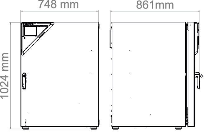 Binder CB260 Model Sıcak Hava Sterilizasyonlu, Oksijen Kontrollü CO2 İnkübatörü, 267 Litre, Ortam Sıcaklığı+5-60°C
