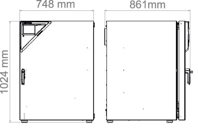 Binder CBF260 Model Sıcak Hava Sterilizasyonlu, Oksijen ve Nem Kontrollü CO2 İnkübatörü, 267 Litre, Ortam Sıcaklığı+6-60°C