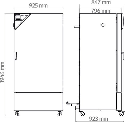 Binder KB ECO 400 Model Termoelektrik Soğutmalı Soğutma İnkübatörü, 400 Litre, 0-70°C (ortam sıcaklığının maksimum 28°C altında)