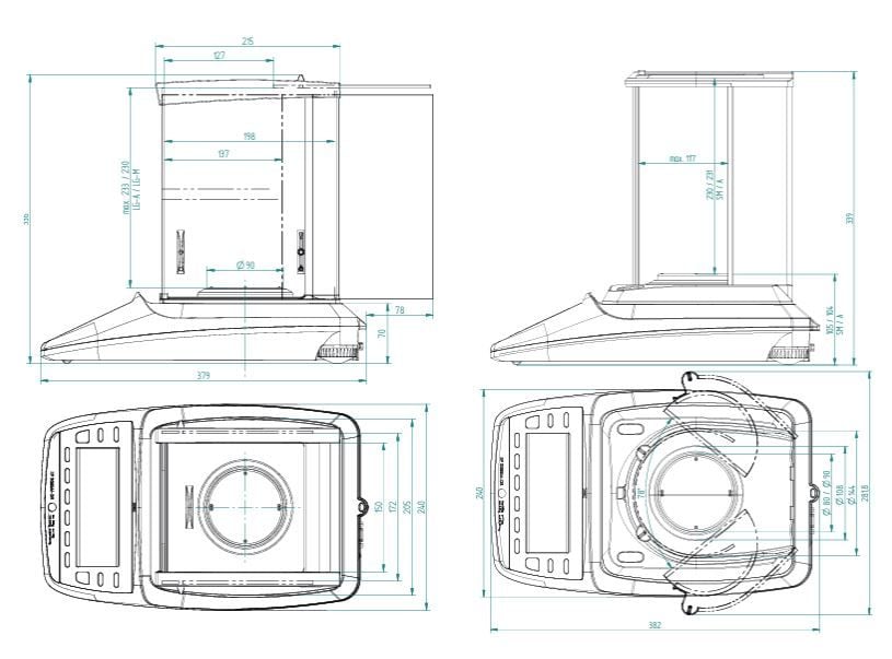 Precisa Series 360 ES520A Model Analitik Terazi, 520 g kapasite, 0,0001 g hassasiyet