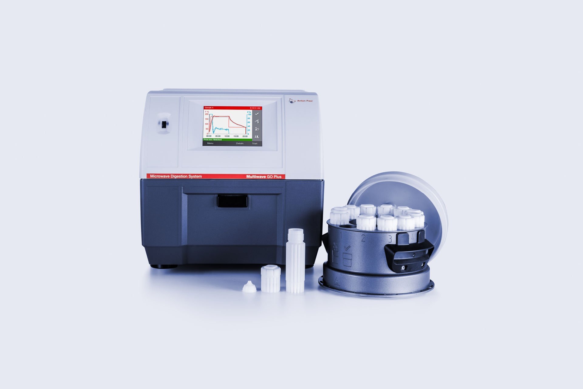 Anton Paar Multiwave GO Plus Model Mikrodalga Yakma Ünitesi, 12 adet 50 ml Yakma Kabı