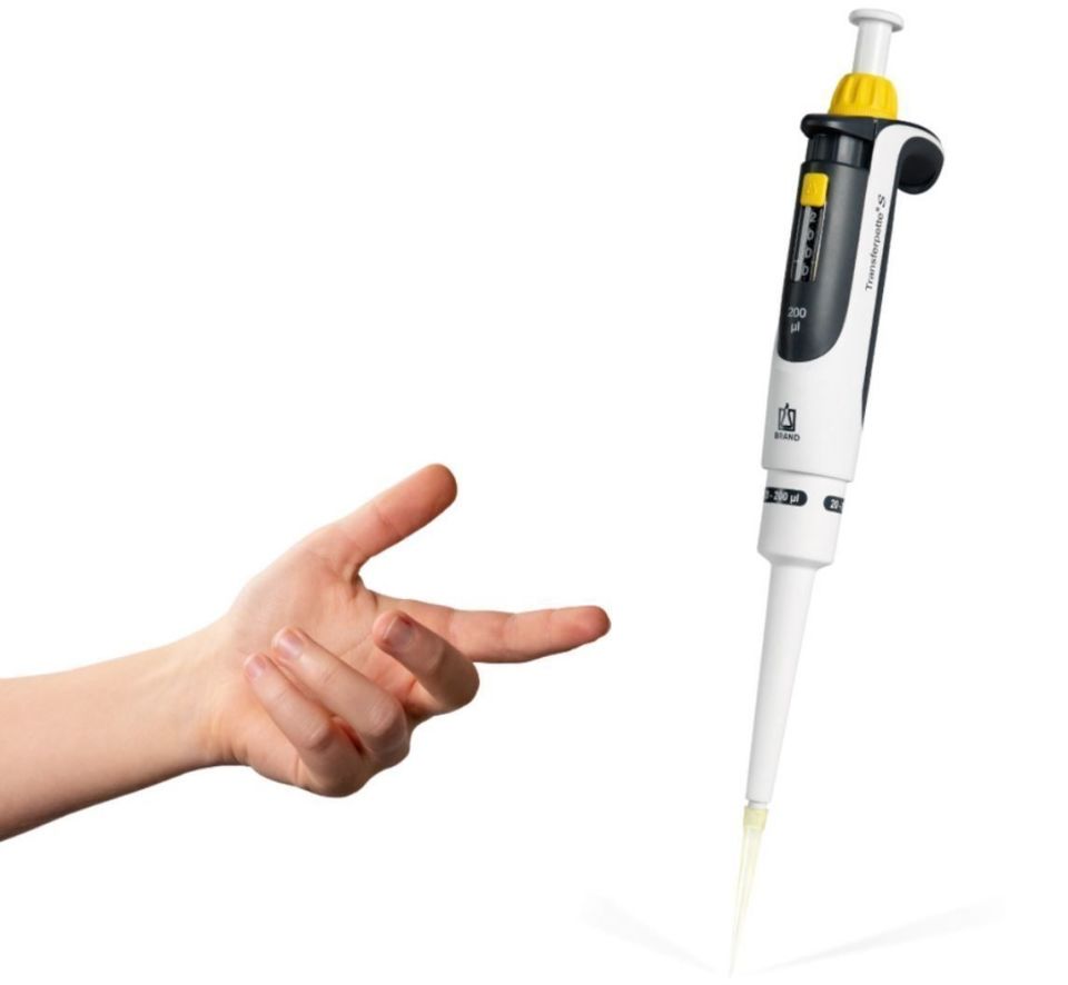 Brand Transferpette® S D-200 Model 20 - 200 µl Tek Kanallı Ayarlanabilir Mikropipet