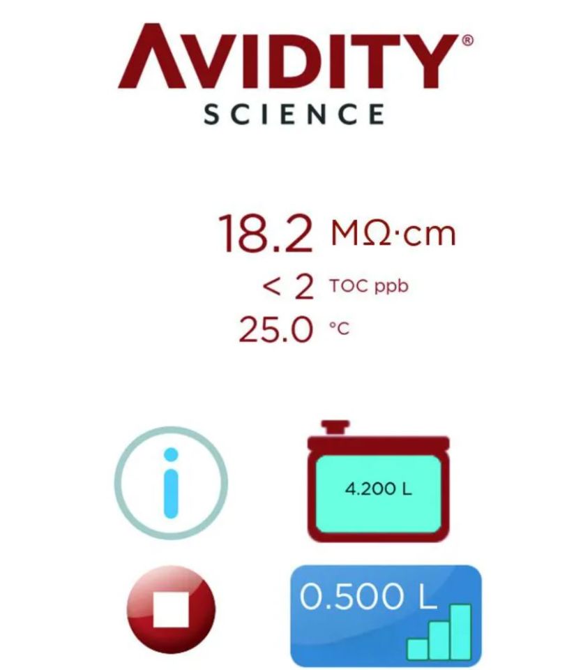Avidity Science Solo™ S UVTOC Model Ultra Saf Su Saflaştırma Sistemi, Tip 1