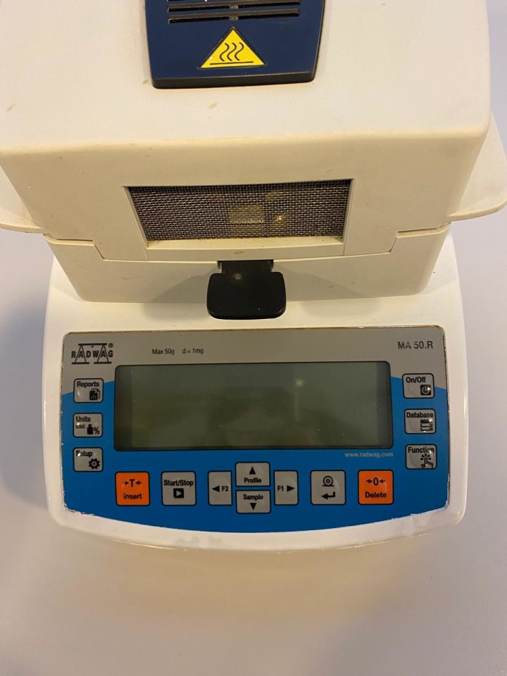 Radwag MA 50.R Model Nem Tayin Cihazı, 50 g kapasite, 1 mg doğruluk, 250°C (Yenilenmiş 2. el)