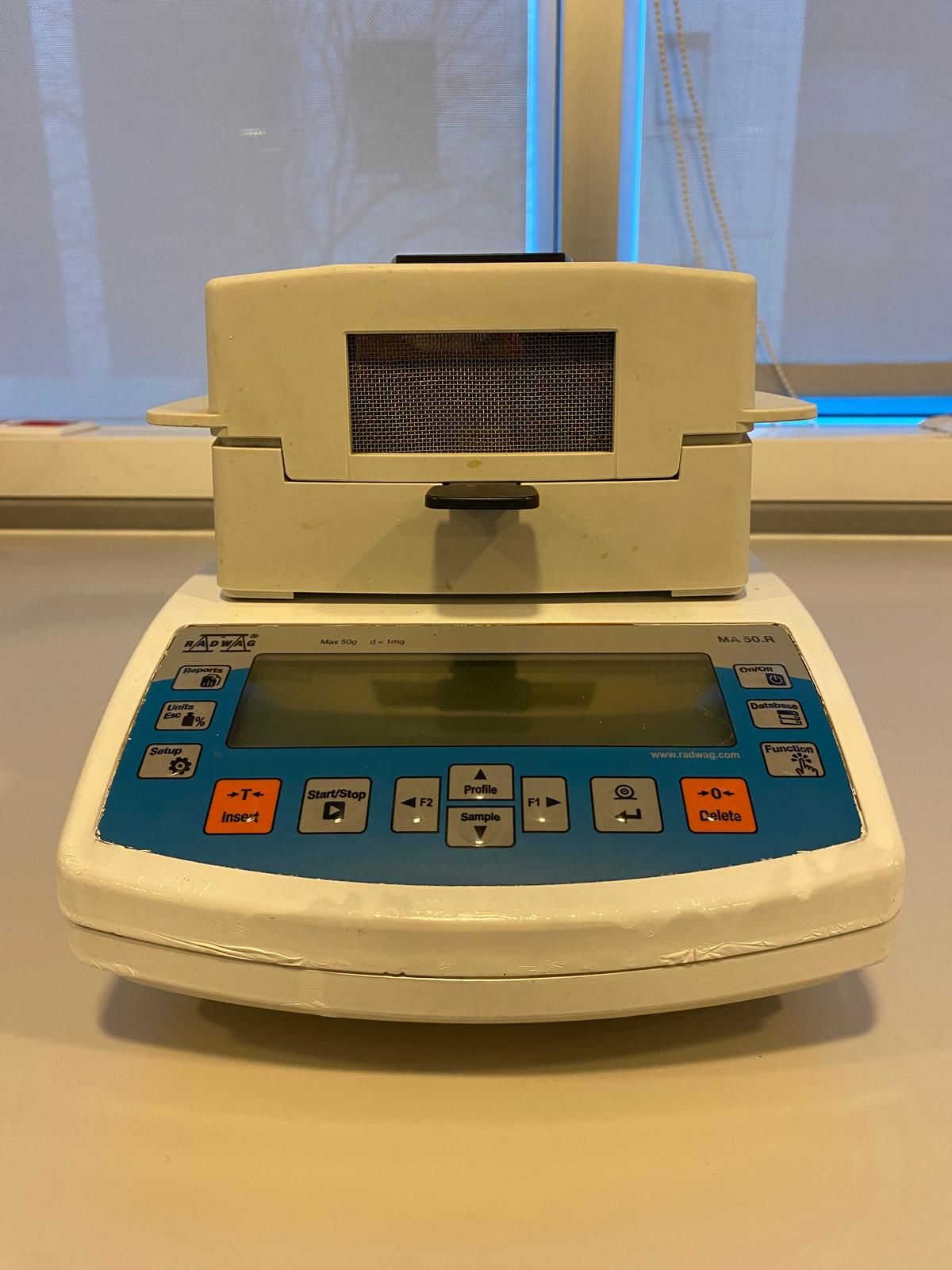 Radwag MA 50.R Model Nem Tayin Cihazı, 50 g kapasite, 1 mg doğruluk, 250°C (Yenilenmiş 2. el)