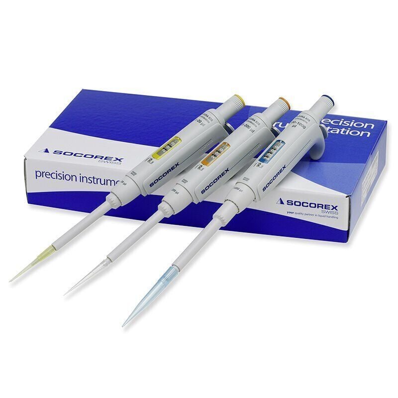 Socorex Acura 825 Model Dijital Ayarlı Mikro Otomatik Pipet, 20 - 200 µL