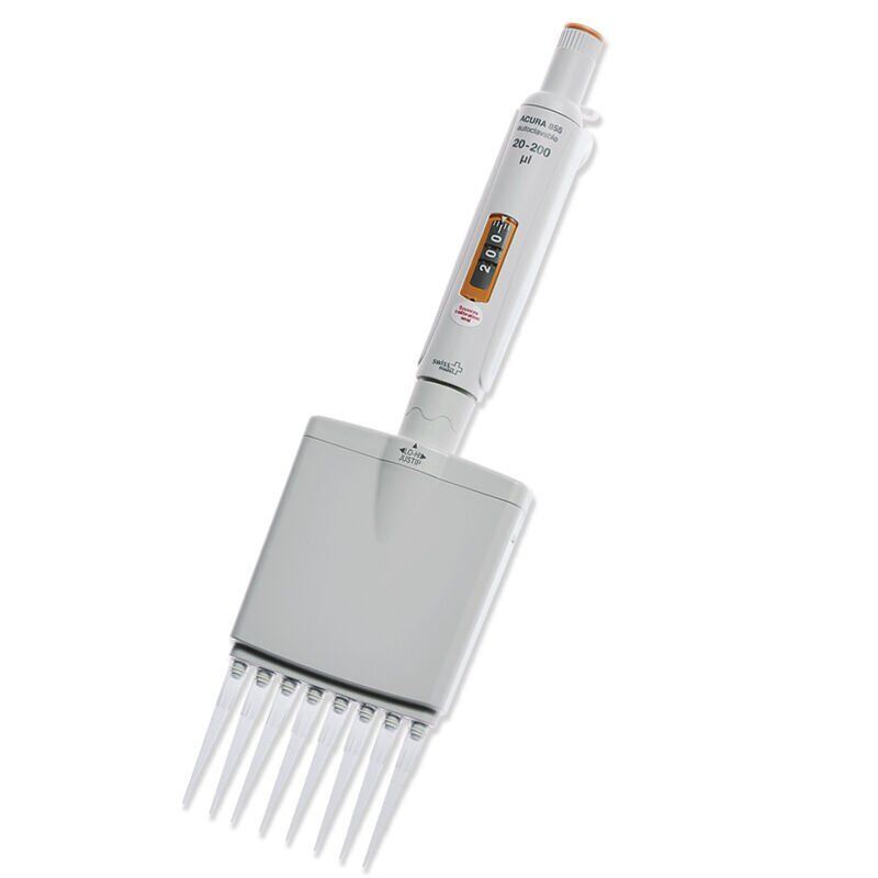 Socorex Acura 855 Model Ayarlı 8 Kanallı Otomatik Pipet, 2 - 20 µL