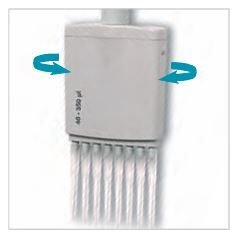 Socorex Acura 855 Model Ayarlı 12 Kanallı Otomatik Pipet, 40 - 350 µL