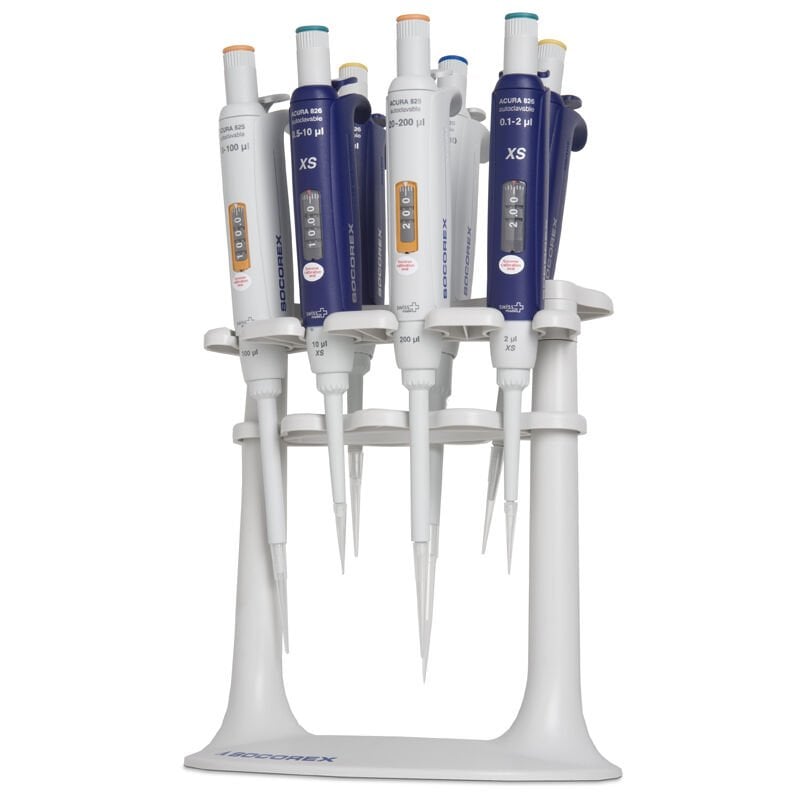 Socorex In-line Universal 337 Model 7' li Pipet Standı (Tüm Markalar İçin)