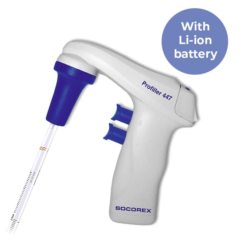 Socorex Profiller Electro 447 Model Pipet Tabancası, 100 mL ve Üzeri