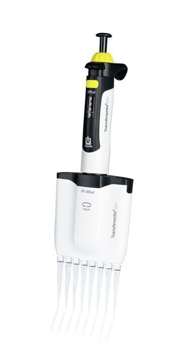 Brand Transferpette Pro-8 Model 8 Kanallı Ayarlanabilir Mikropipet, 30 - 300 µl (706912)
