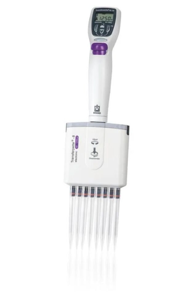 Brand Transferpette-8 Elektronik 8 Kanallı Ayarlanabilir Mikropipet, 0,5 - 10 µl (705399)