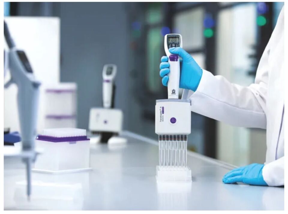 Brand Transferpette-12 Elektronik 12 Kanallı Ayarlanabilir Mikropipet, 0,5 - 10 µl (705449)