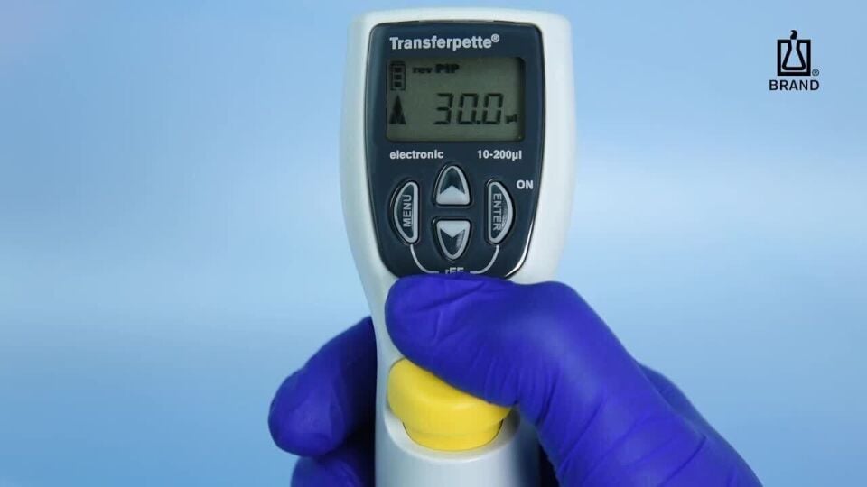 Brand Transferpette Electronic Model 250 - 5.000 µl Tek Kanallı Ayarlanabilir Elektronik Mikropipet (705307)