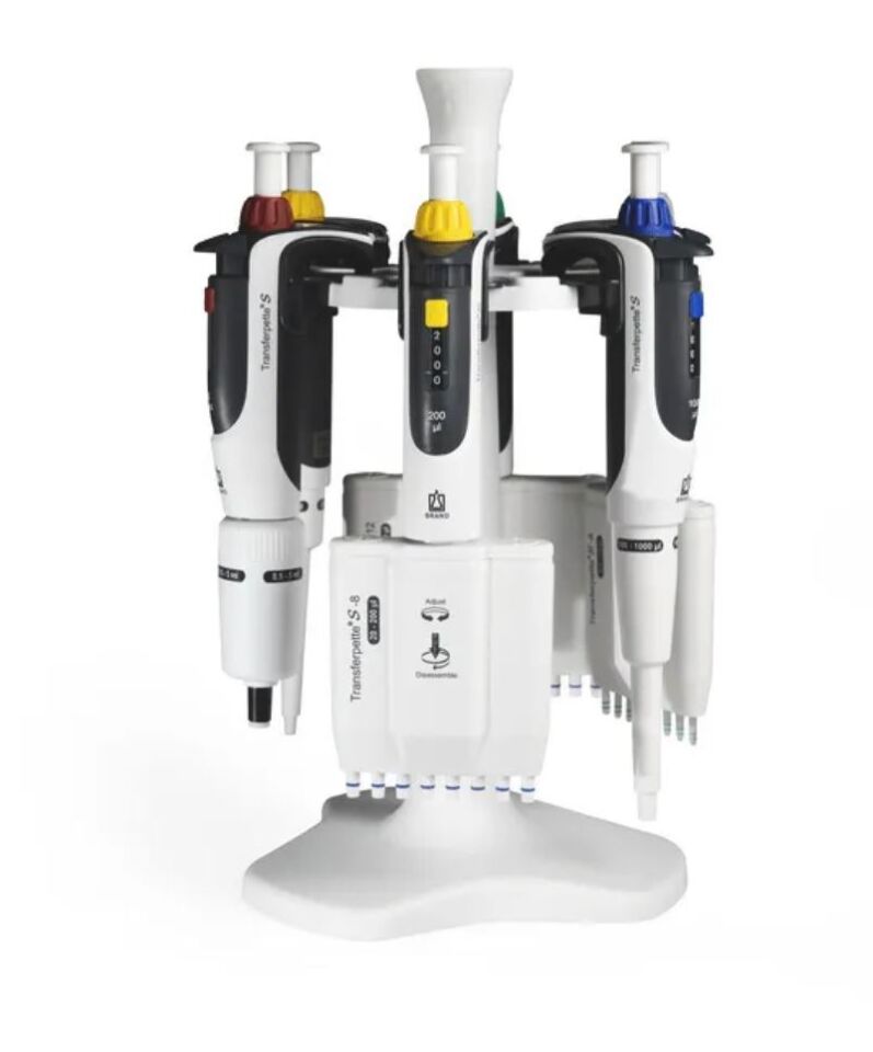 Brand Transferpette S Model Pipet için 6’ lı Dönen (Karusel) Pipet Standı, 704807