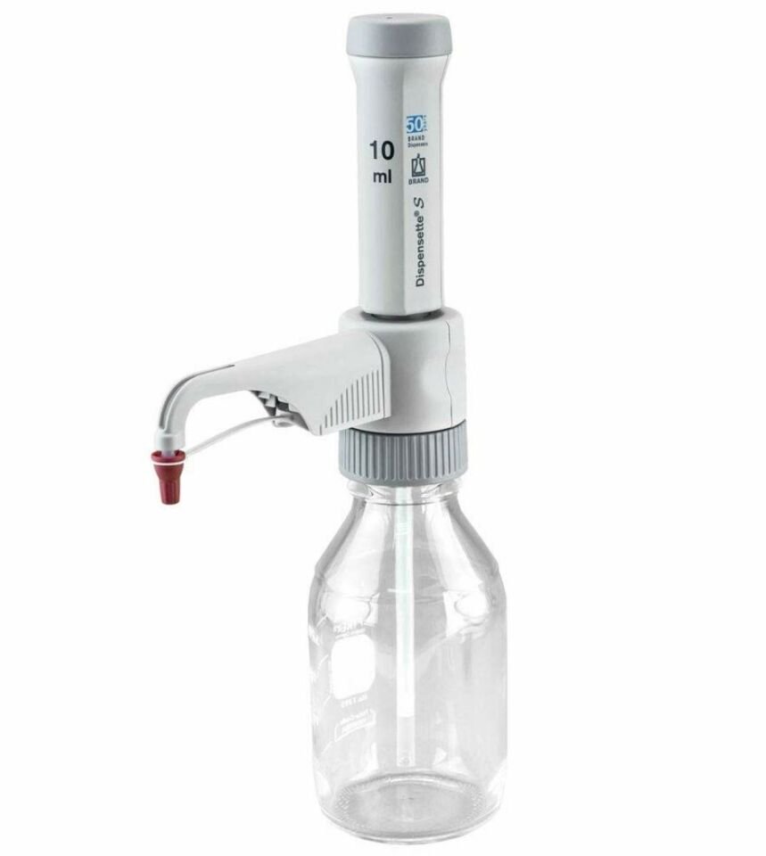 Brand Dispensette S Model 10 ml Sabit Hacimli, Analog Şişe Üstü Dispenser, 4600240