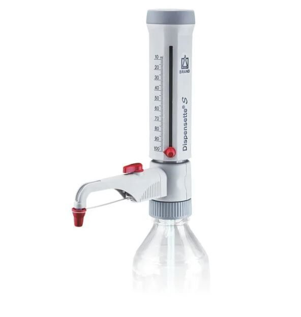 Brand Dispensette S Model 10-100 ml Ayarlanabilir Hacimli, Vanalı, Analog Şişe Üstü Dispenser, 4600171