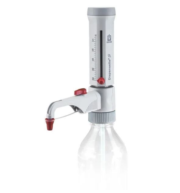 Brand Dispensette S Model 2,5 - 25 ml Ayarlanabilir Hacimli, Vanalı, Analog Şişe Üstü Dispenser, 4600151