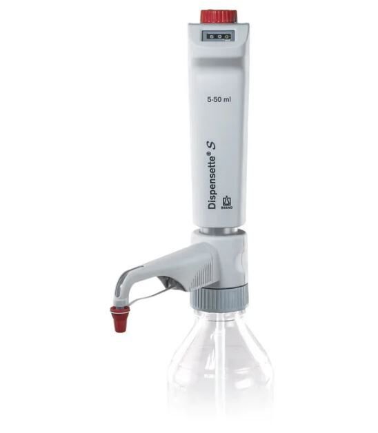 Brand Dispensette S Model 5-50 ml Ayarlanabilir Hacimli, Dijital Şişe Üstü Dispenser, 4600360