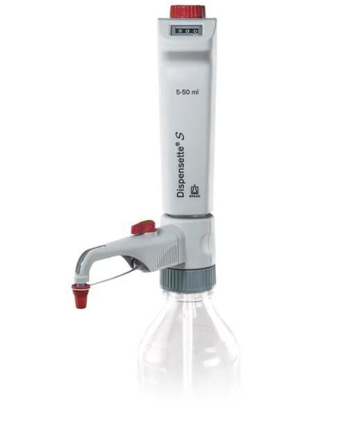 Brand Dispensette S Model 5-50 ml Ayarlanabilir Hacimli, Vanalı, Dijital Şişe Üstü Dispenser, 4600361