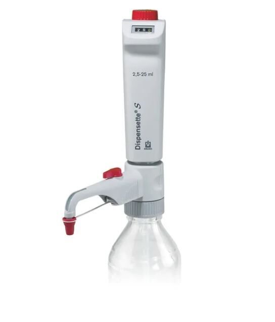 Brand Dispensette S Model 2,5 - 25 ml Ayarlanabilir Hacimli, Vanalı, Dijital Şişe Üstü Dispenser, 4600351