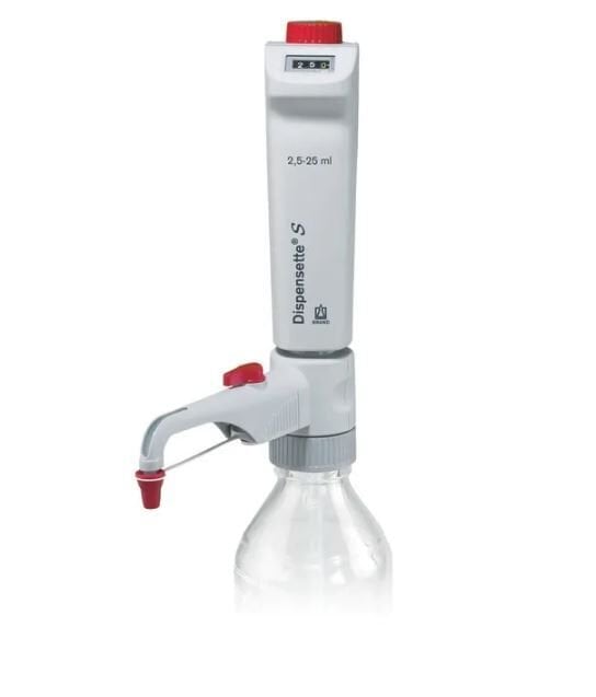 Brand Dispensette S Model 2,5 - 25 ml Ayarlanabilir Hacimli, Vanalı, Dijital Şişe Üstü Dispenser, 4600351