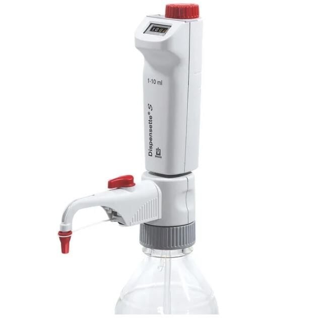 Brand Dispensette S Model 1-10 ml Ayarlanabilir Hacimli, Vanalı, Dijital Şişe Üstü Dispenser, 4600341