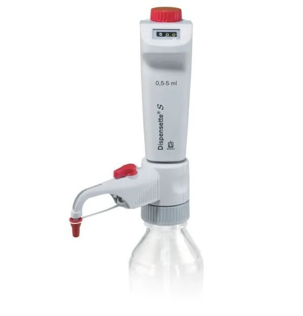 Brand Dispensette S Model 0,5-5 ml Ayarlanabilir Hacimli, Vanalı, Dijital Şişe Üstü Dispenser, 4600331
