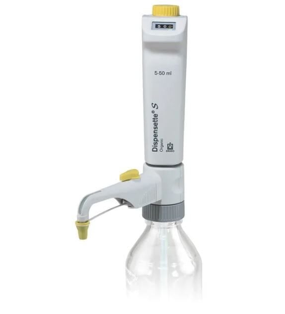 Brand Dispensette S Organic Model 5-50 ml Ayarlanabilir Hacimli, Vanalı Dijital Şişe Üstü Dispenser, 4630361