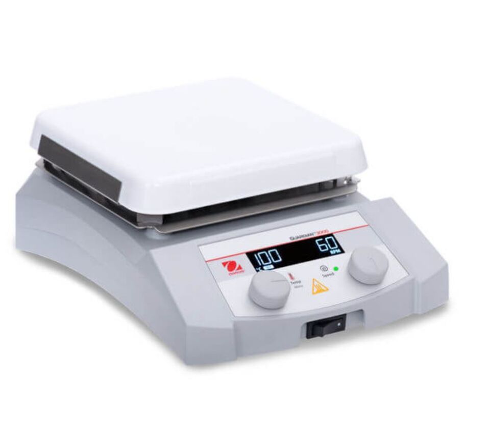 Ohaus Guardian 3000 Serisi e-G31HS07C Model Dijital Isıtıcılı Manyetik Karıştırıcı, 80-1600 rpm, Ortam+5-500°C, 15L Kapasite, 178 × 178 mm Seramik Plate