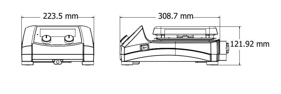 Ohaus Guardian 5000 Serisi e- G51HS07C Model Dijital Isıtıcılı Manyetik Karıştırıcı, 60-1600 rpm, Ortam+5-500°C, 15L Kapasite, 178 x 178 mm Seramik Plate