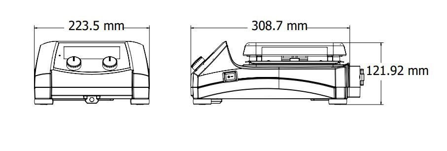 Ohaus Guardian 5000 Serisi e- G51HS07C Model Dijital Isıtıcılı Manyetik Karıştırıcı, 60-1600 rpm, Ortam+5-500°C, 15L Kapasite, 178 x 178 mm Seramik Plate