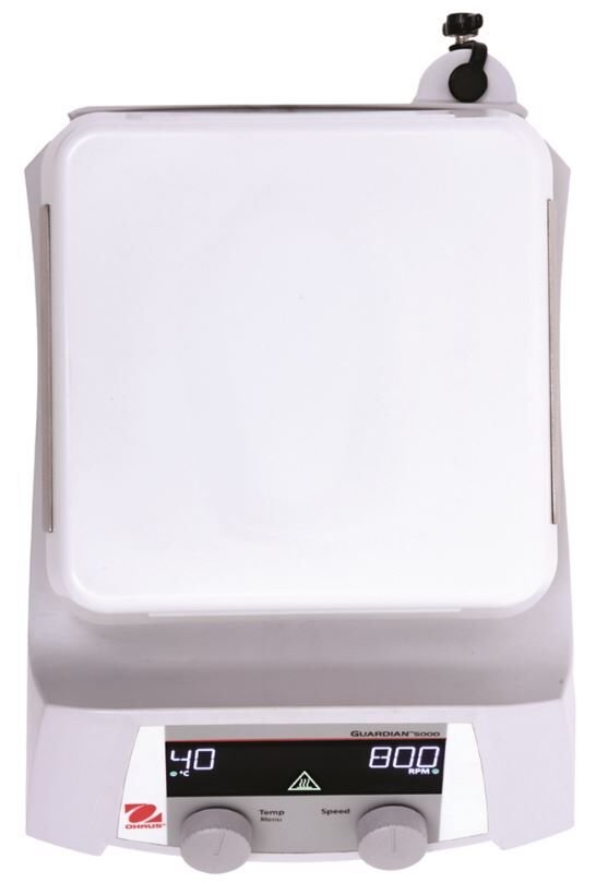 Ohaus Guardian 5000 Serisi e- G51HS07C Model Dijital Isıtıcılı Manyetik Karıştırıcı, 60-1600 rpm, Ortam+5-500°C, 15L Kapasite, 178 x 178 mm Seramik Plate