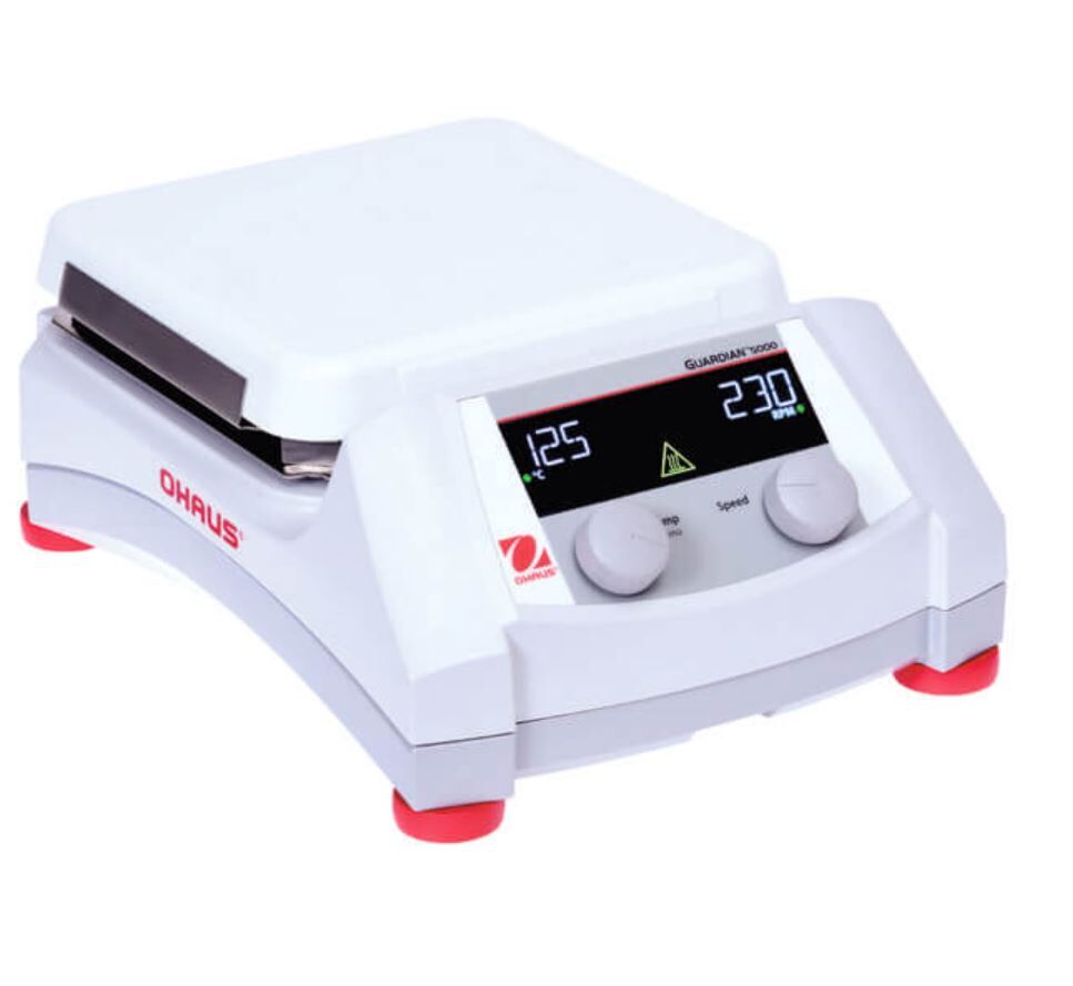 Ohaus Guardian 5000 Serisi e- G51HS07C Model Dijital Isıtıcılı Manyetik Karıştırıcı, 60-1600 rpm, Ortam+5-500°C, 15L Kapasite, 178 x 178 mm Seramik Plate