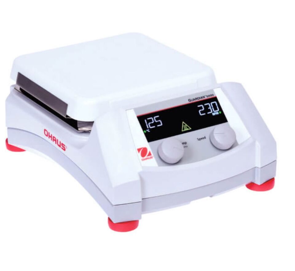 Ohaus Guardian 5000 Serisi e- G51HS07C Model Dijital Isıtıcılı Manyetik Karıştırıcı, 60-1600 rpm, Ortam+5-500°C, 15L Kapasite, 178 x 178 mm Seramik Plate