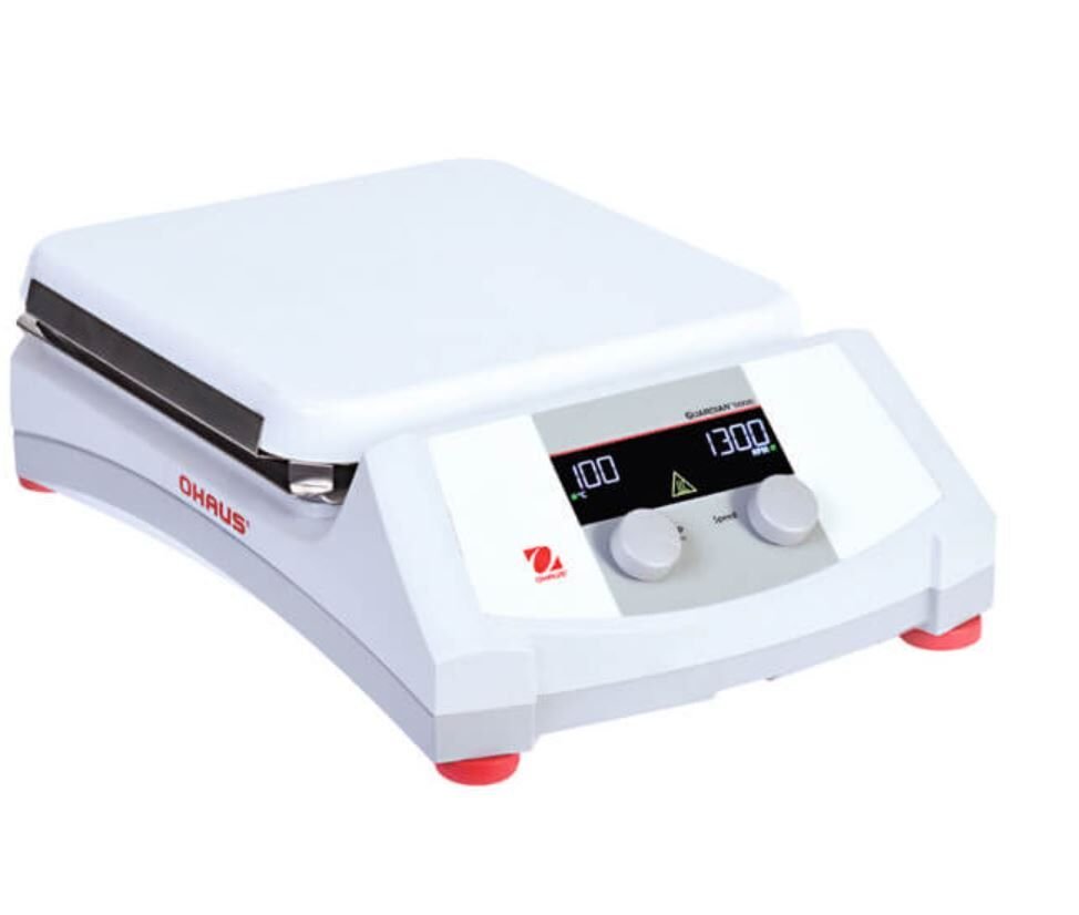 Ohaus Guardian 5000 Serisi e- G51HS10C Model Dijital Isıtıcılı Manyetik Karıştırıcı, 60-1600 rpm, Ortam+5-500°C, 18L Kapasite, 254 x 254 mm Seramik Plate