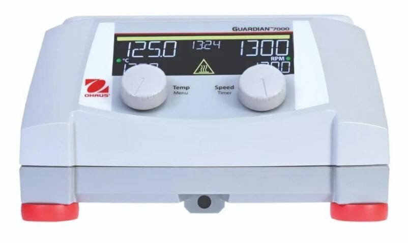 Ohaus Guardian 7000 Serisi e-G71HS07C Model Dijital Isıtıcılı Manyetik Karıştırıcı, 60-1600 rpm, Ortam+5-500°C, 15L Kapasite, 178 x 178 mm Seramik Plate