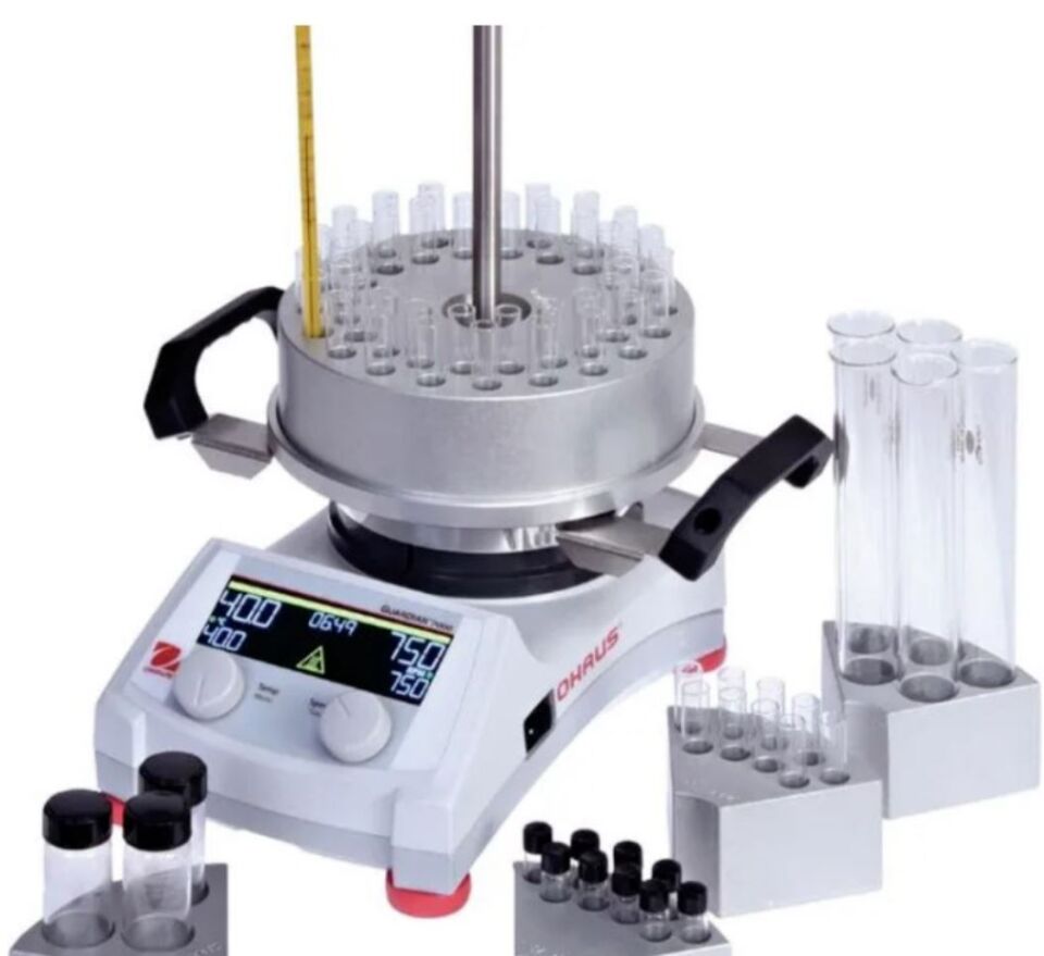 Ohaus Guardian 7000 Serisi e-G71HSRDM Model Dijital Isıtıcılı Manyetik Karıştırıcı, 60-1600 rpm, Ortam+5-380°C, 20L Kapasite, 135 mm Çapında Alüminyum Plate